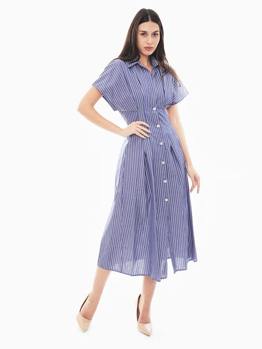 Abito Shirt Style, Blu